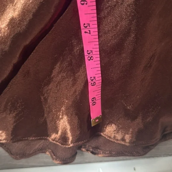 NEW ASOS DESIGN scoop back bias cut satin maxi dress in chocolate 10 - Picture 11 of 13